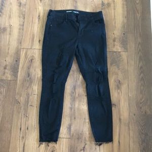 Black mid rise jeans